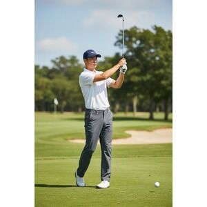 Nike Golf Dri-FIT Pants Mens 30x32 Gray Flat Stretch Performance‎ quick dry flaw